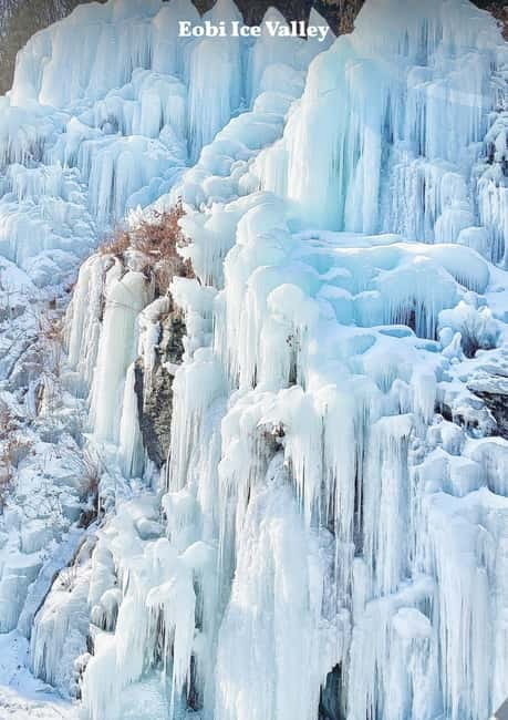 Eobi Ice Valley & Nami & Railbike & Petite & Morning Calm - Entering Eobi Ice Valley’s frozen world