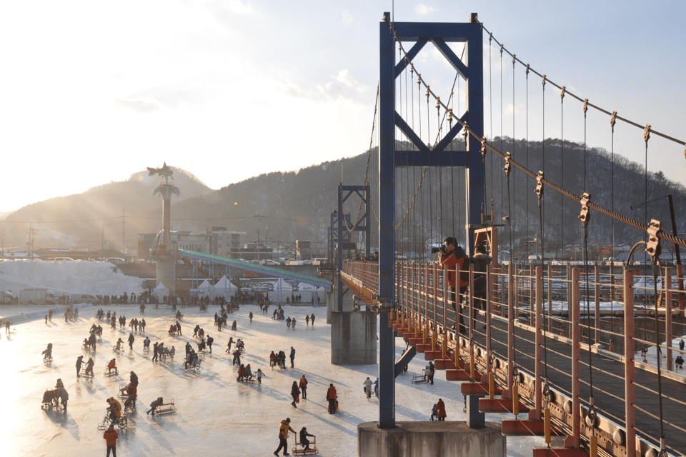 From Seoul: Hwacheon Ice Fishing and Lighting Festival Tour - Hwacheon Sancheoneo Ice Festival: Fishing, Sleds, and Food on the Ice