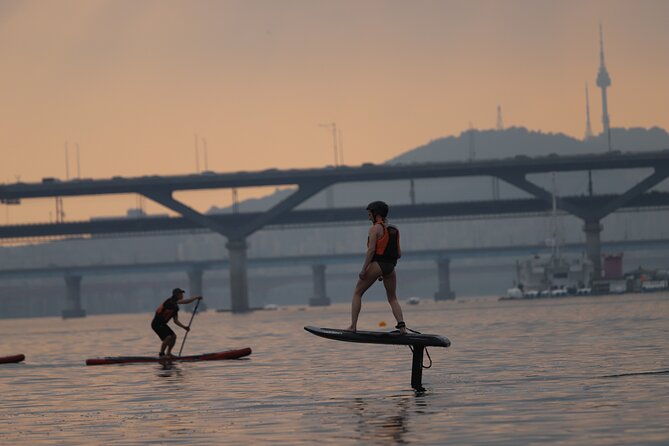 Seoul : Efoil & Windsurf Experiences in Han River - Step Two: E-Foil on the Upper Han River and the Big Seoul Skyline Moments