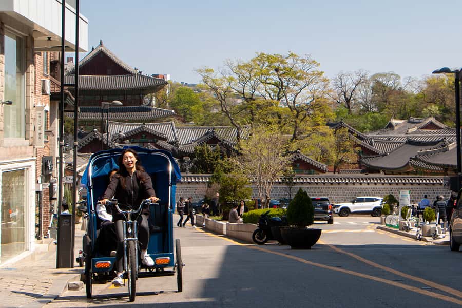 Seoul Private Pedicab Tour : Bukchon Anguk Hanok Village - The 120-minute flow: Bukchon Hanok Village, Seochon, and palace walls