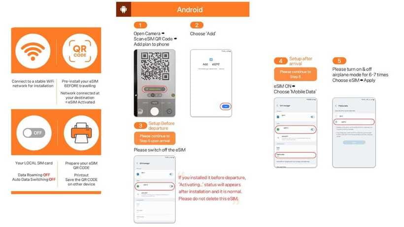 South Korea: Unlimited Data and Voice eSIM - Arrival and activation on SK Telecom: connecting in real life